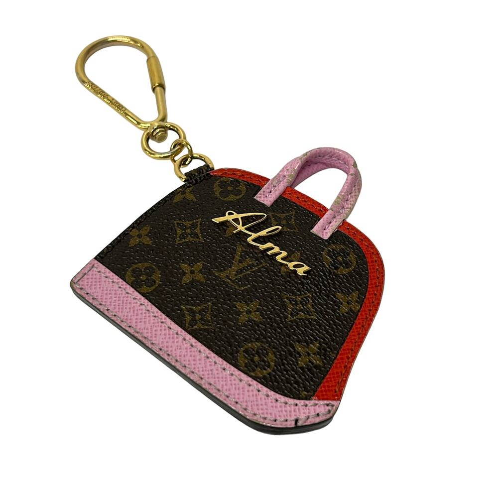 Louis Vuitton Portocle BB Alma Bag Charm M66181 Monogram Pink Red